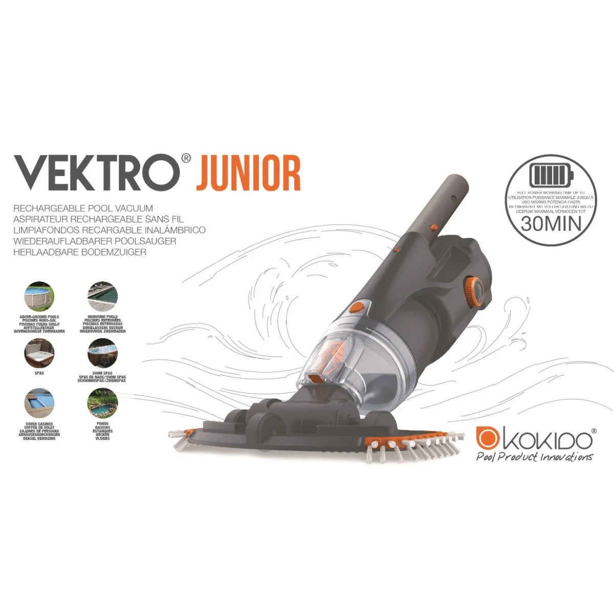 Vektro Jr Rechargeable Pool Vacuum