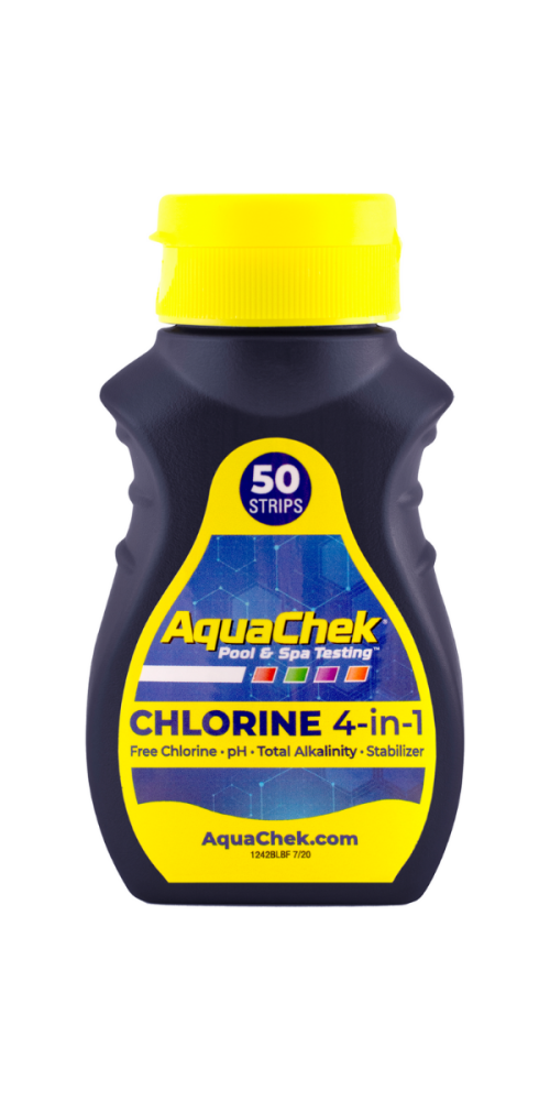 AquaChek® 4-Way Yellow Chlorine Pool & Spa (50) Test Strips