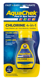 AquaChek® 4-Way Yellow Chlorine Pool & Spa (50) Test Strips