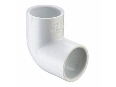 406-020 2" S Sch40 Pvc 90^ Ell
